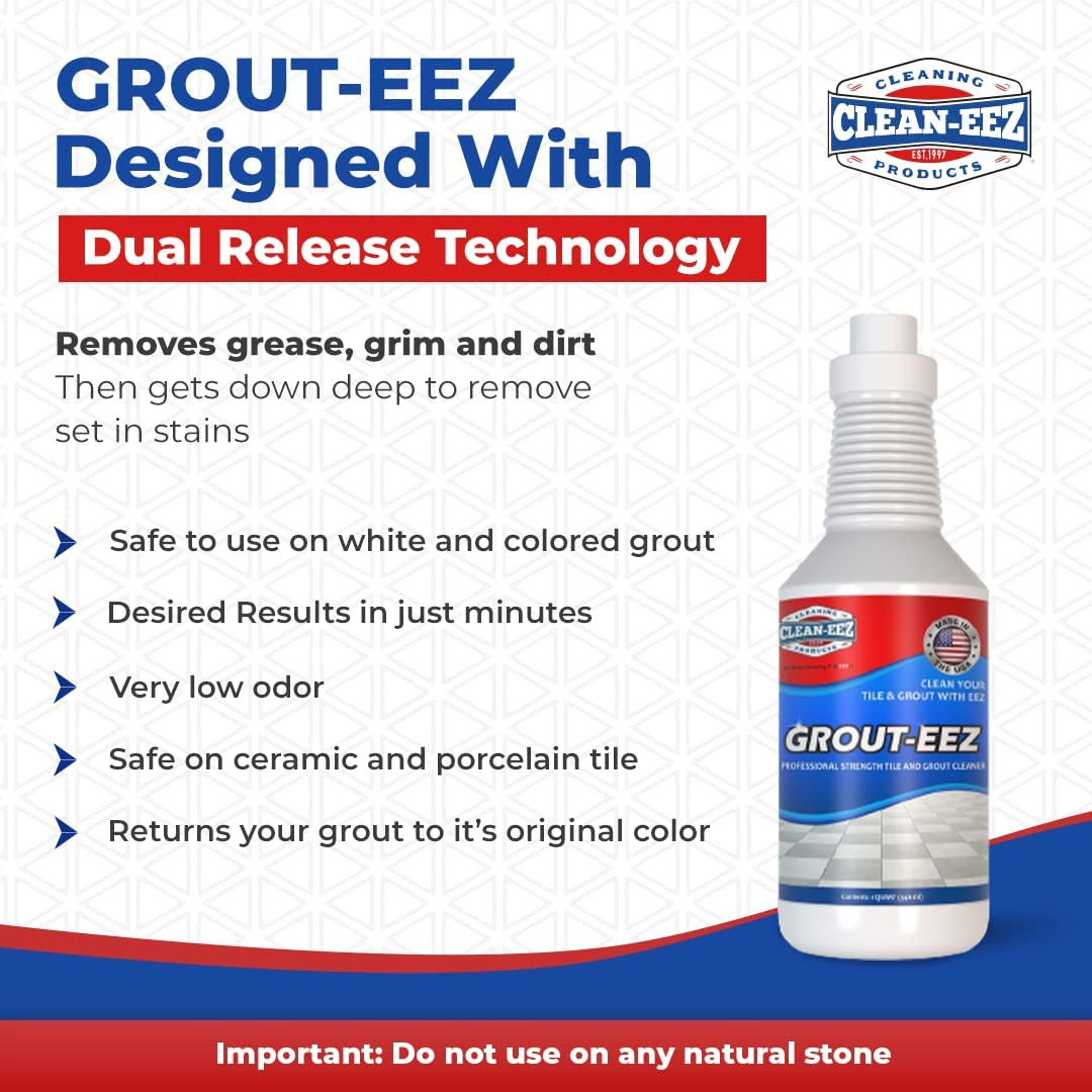 IT JUST Works! Grout-Eez Super Heavy-Duty Grout Cleaner. Easy and Safe to Use. D
