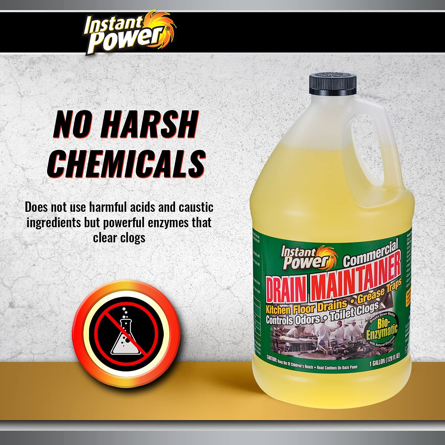 Instant Power 1 Gallon Eco Friendly Drain Cleaner Enzyme Clog Remover
