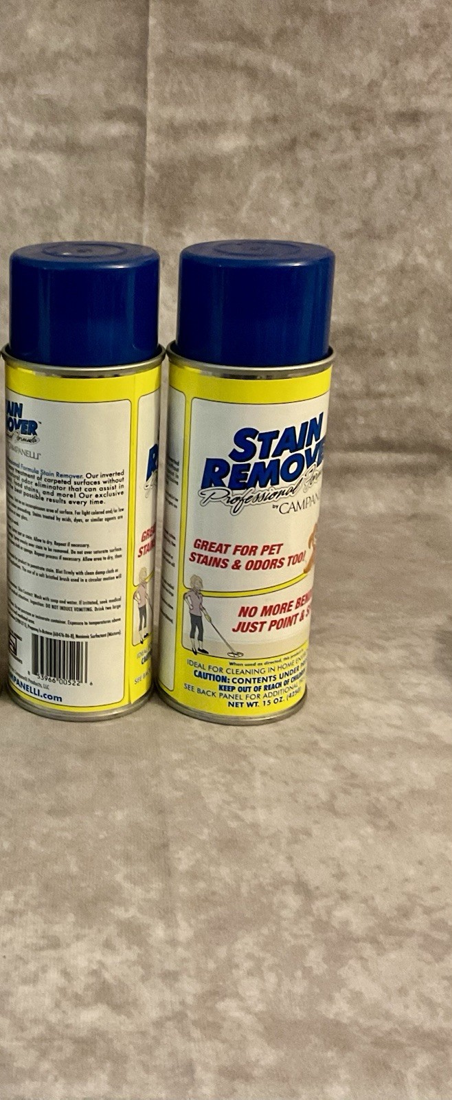 CAMPANELLI STAIN REMOVER PROFESSIONAL FORMULA 15 OZ SPRAY LOT OF 2