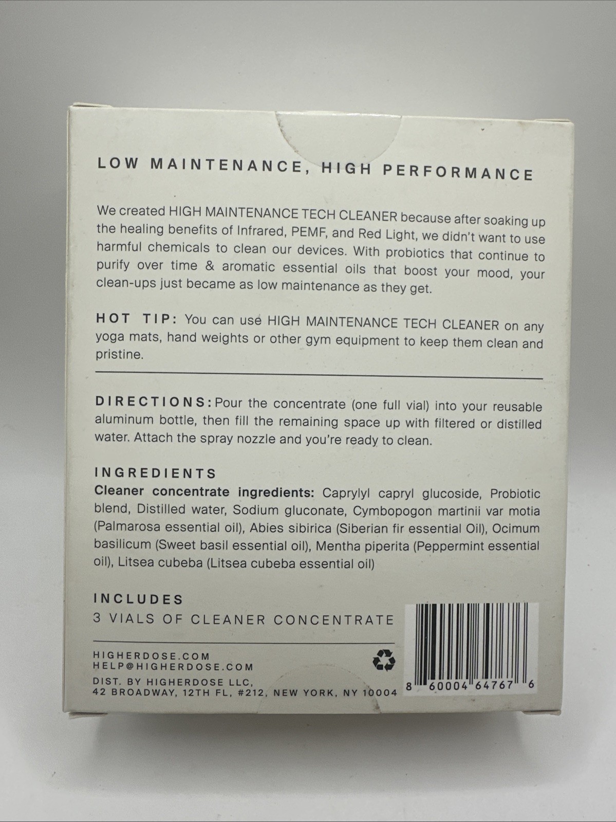 HIGHERDOSE HIGH MAINTENANCE TECH CLEANER REFILLS Set Of 3 NEW Sealed