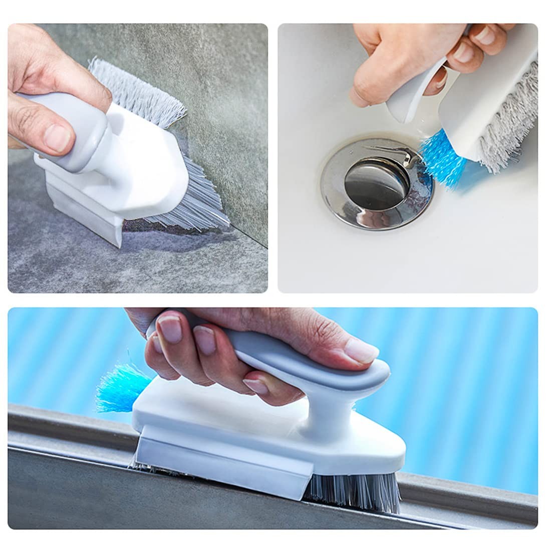 Grout and Corner Scrubber Brush Floor Cleaner for Cleaning Bathroom Kitchen Wall