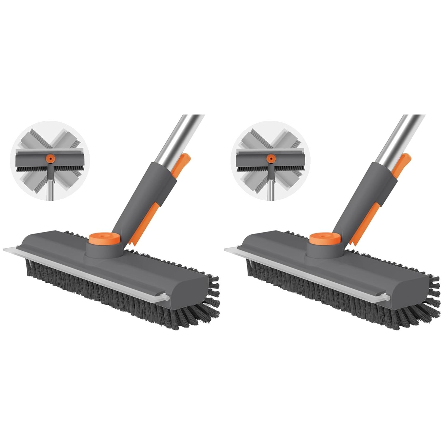 Versatile Cleaning Brush for Kitchen, Wall, Deck – Gray