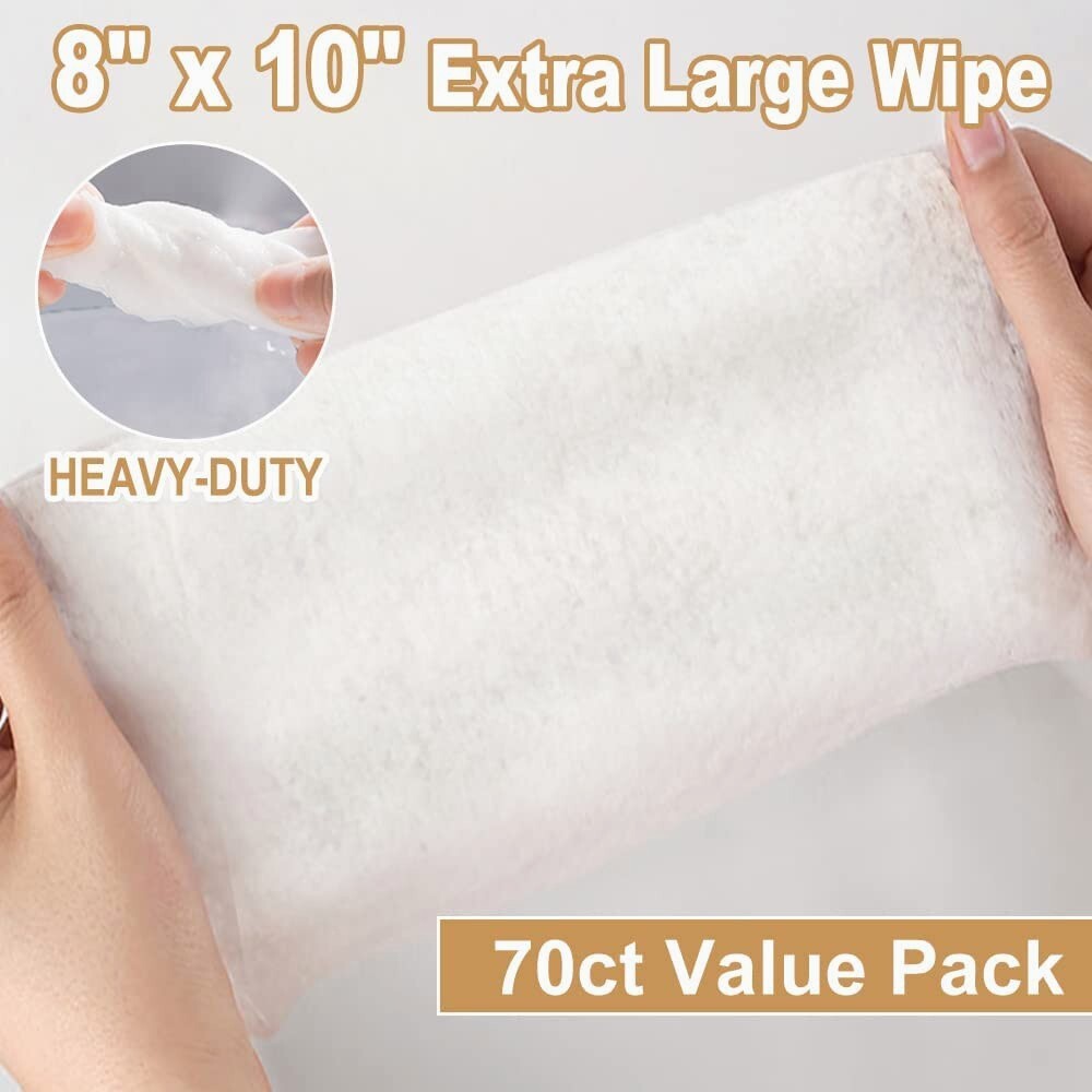 Air Jungles 3in1 Leather Cleaner Wipes 70 Count (Pack of 2) 140 Sheets