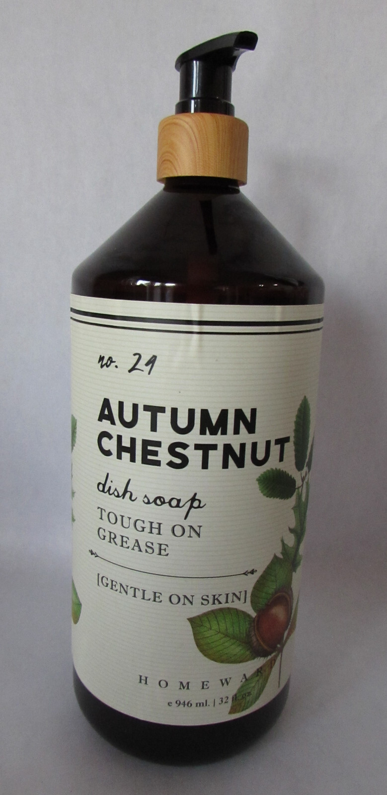 Home & Body Company Liquid Scented AUTUMN CHESTNUT Dish Soap Halloween FALL 32oz