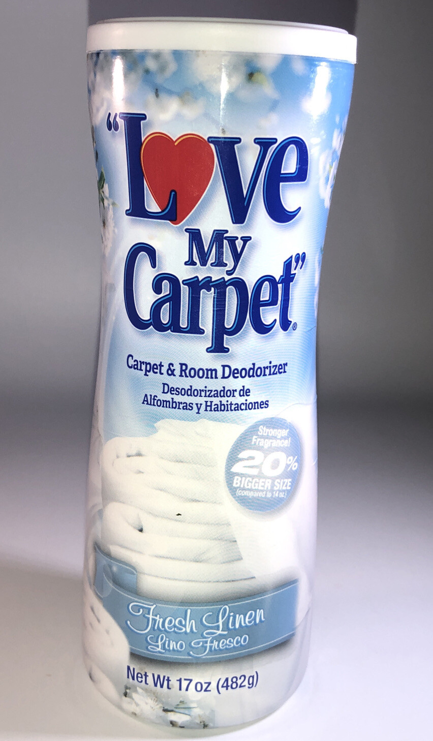 LOVE MY CARPET Rug Carpet Deodorizer FRESH LINEN Pet Odor 17 oz-NEW-SHIPS N 24 H