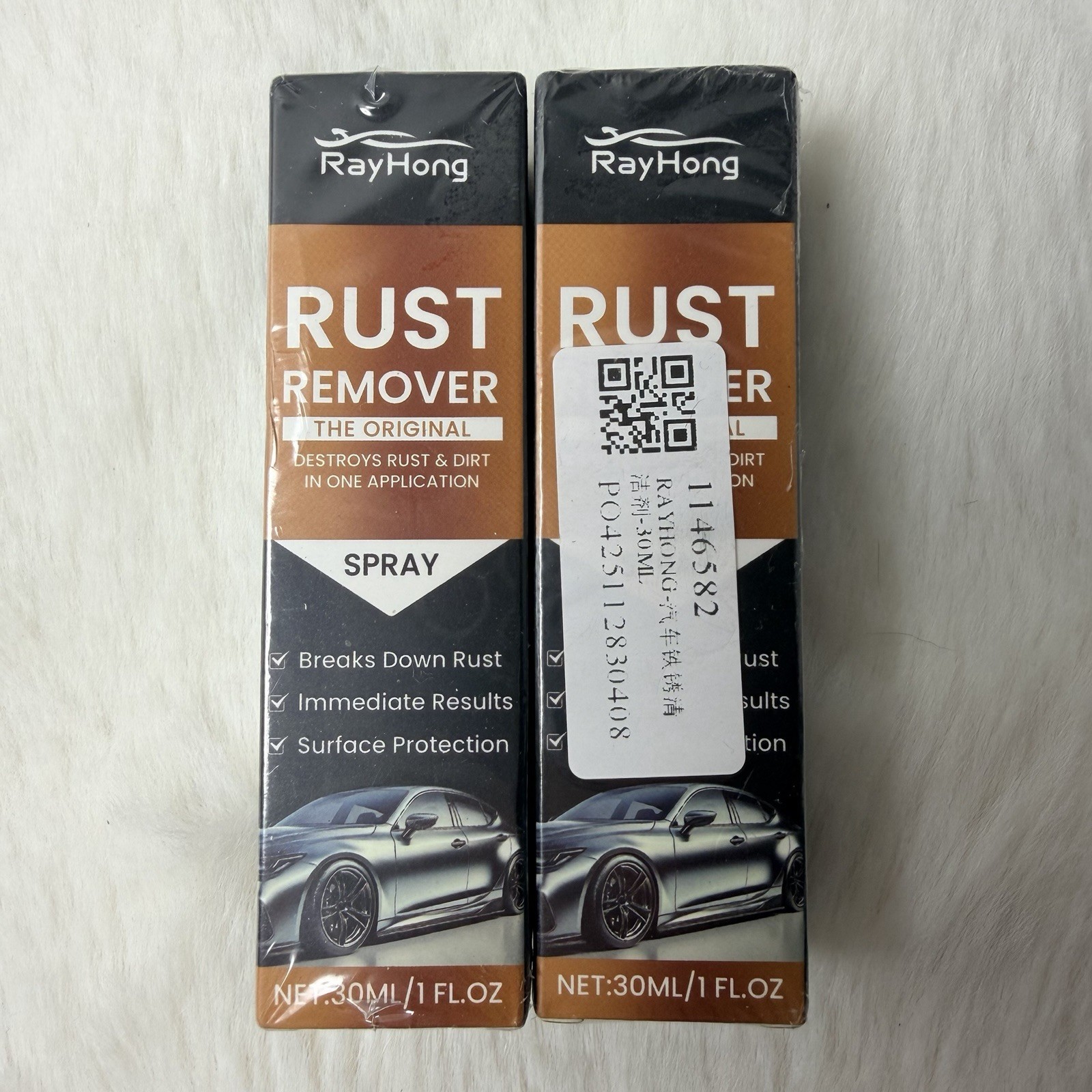 RayHong Original Rust Remover Spray 30 ml 2-Pack Breaks Down Rust Exp 09/15/2028