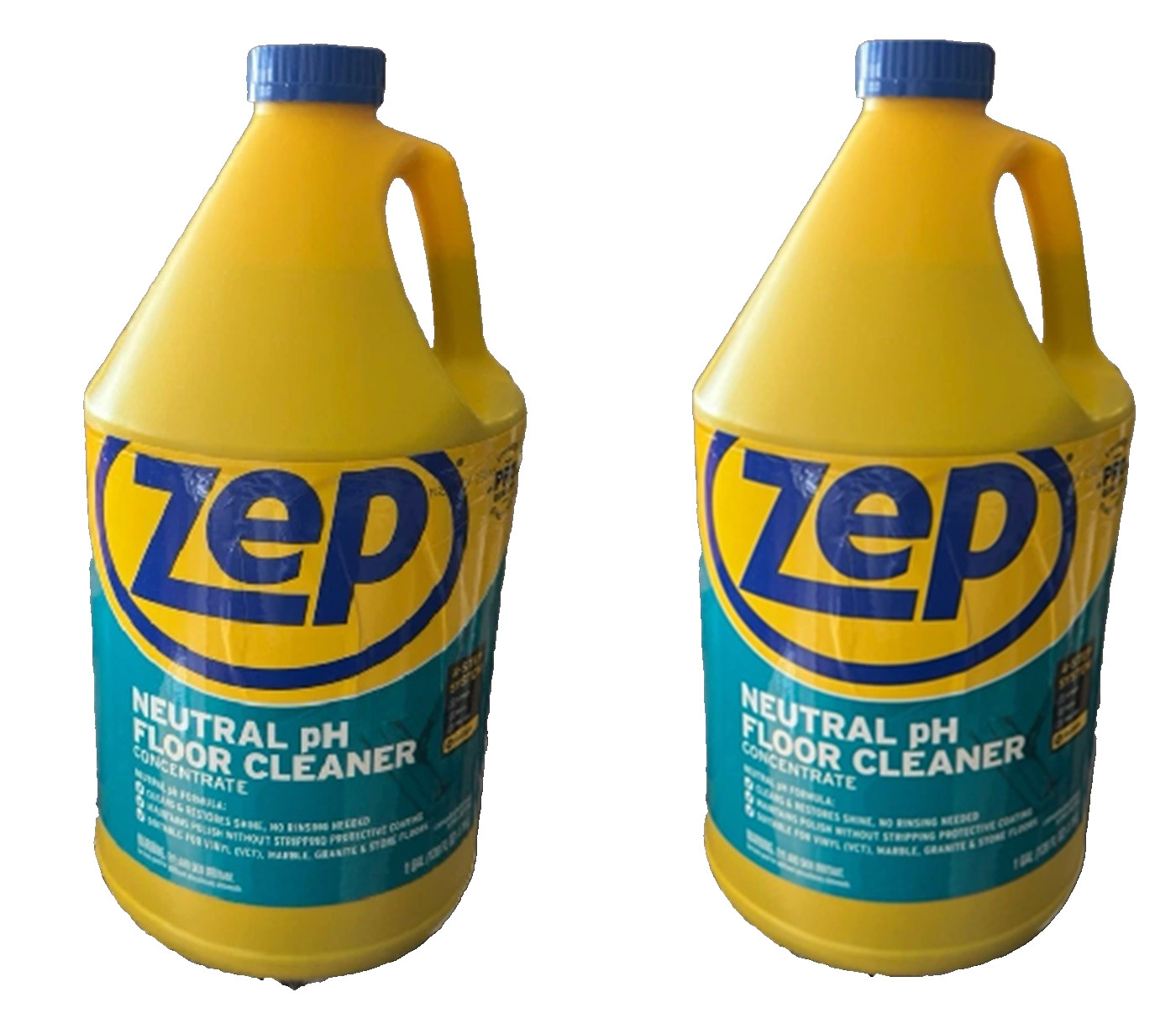 Zep Neutral PH Industrial Floor Cleaner 2 Gallon ZUNEUT128 Concentrated