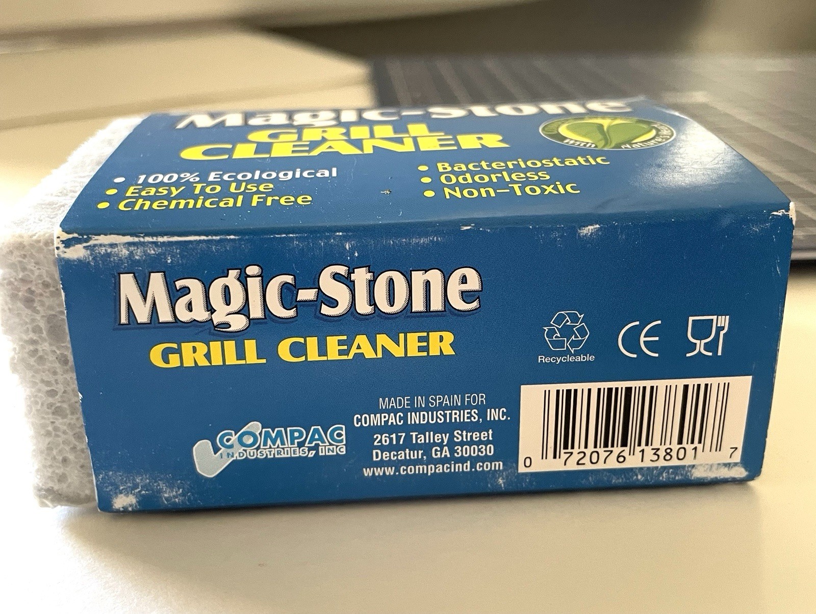Compac Home Magic-Stone Grill Cleaner , Non-Toxic Chemical Free New in Package