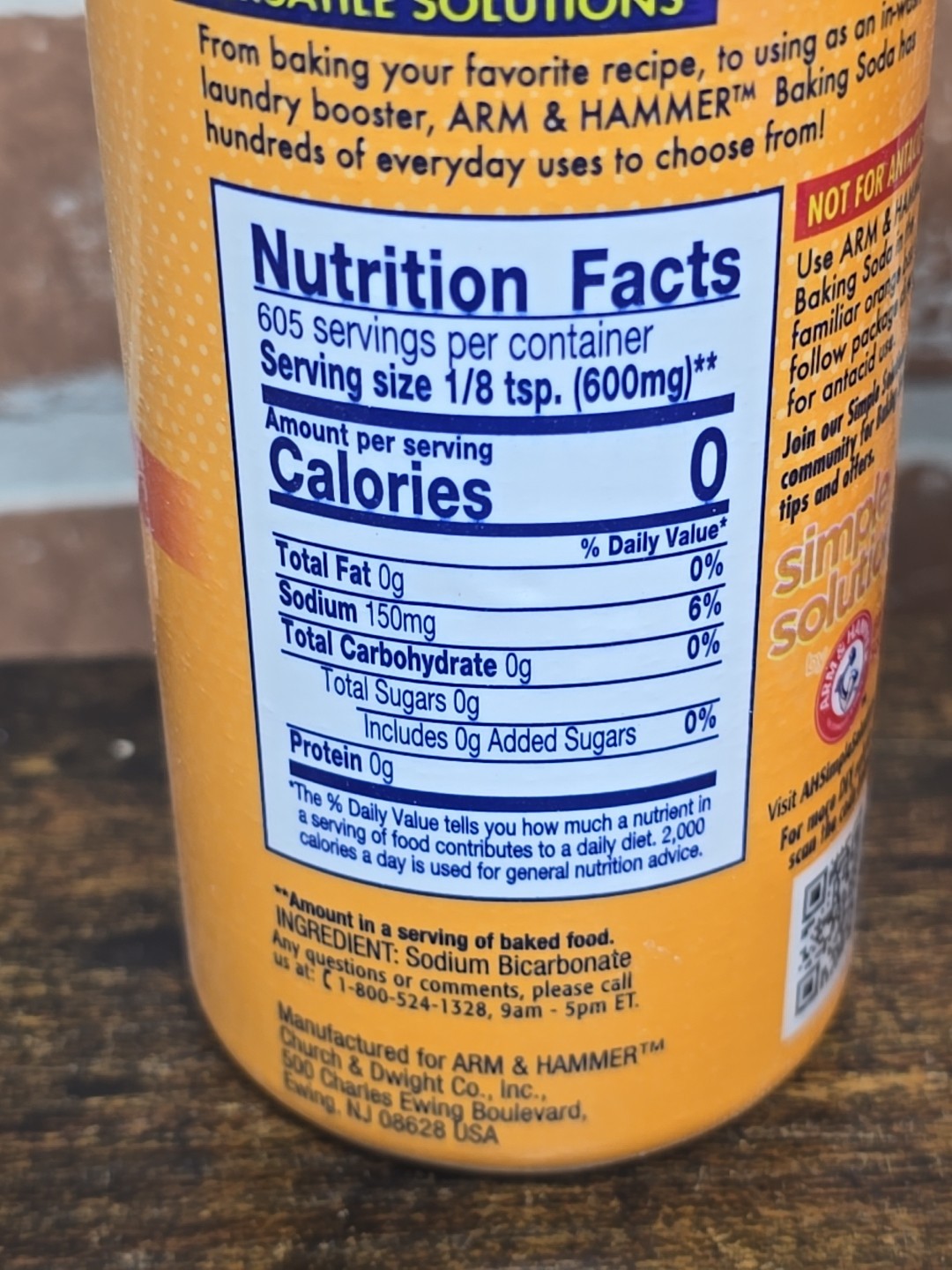 Arm & Hammer Pure Baking Soda, 12 Oz Shake/Spoon Option Pack of 4 New, Free Ship