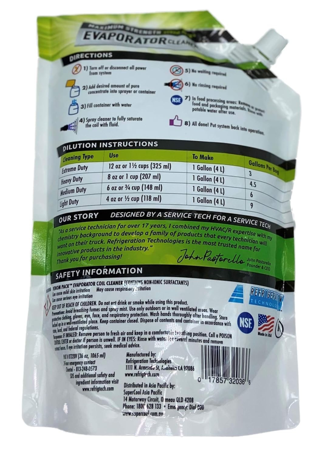 Pure Concentrate Coil Cleaner.