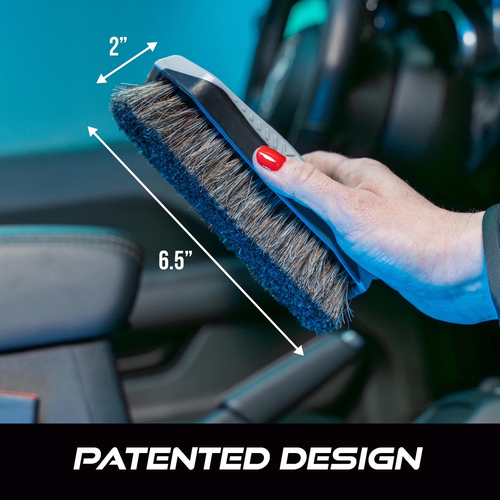 Leather Cleaner Brush, Horsehair Bristles for Car Interior, Cleaning Brush fo…