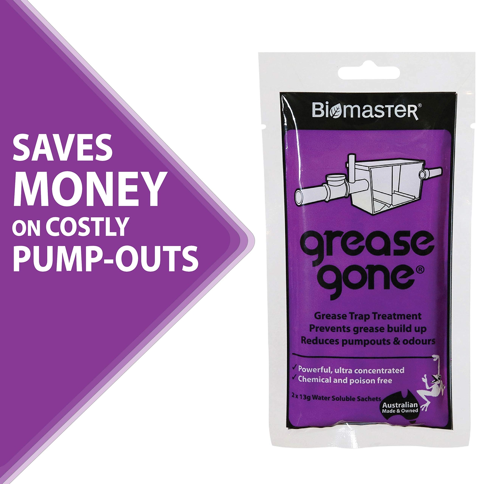 Grease Gone Grease Trap Cleaner Treatment Turns Fat Oil and Grease to Water R…
