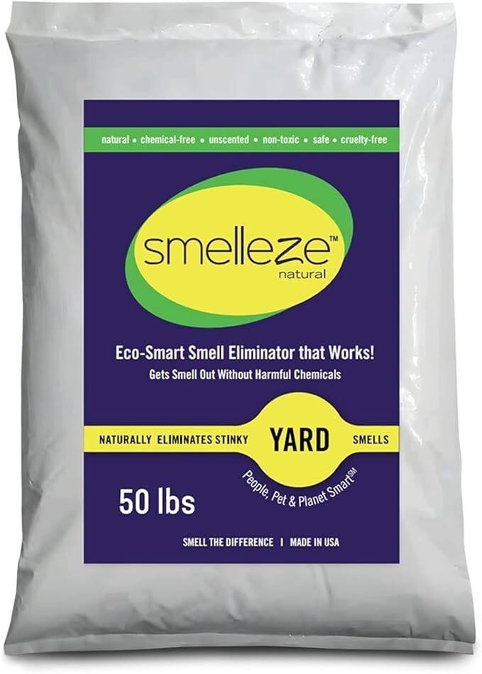 SMELLEZE Eco Yard & Concrete Smell Removal Deodorizer: 50 lb. Granules Rid Odor