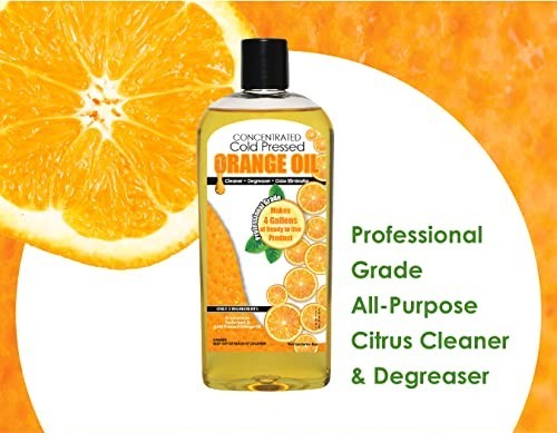 Cold Pressed Orange Oil Concentrate 8oz | All-Purpose Citrus Cleaner & Degreaser