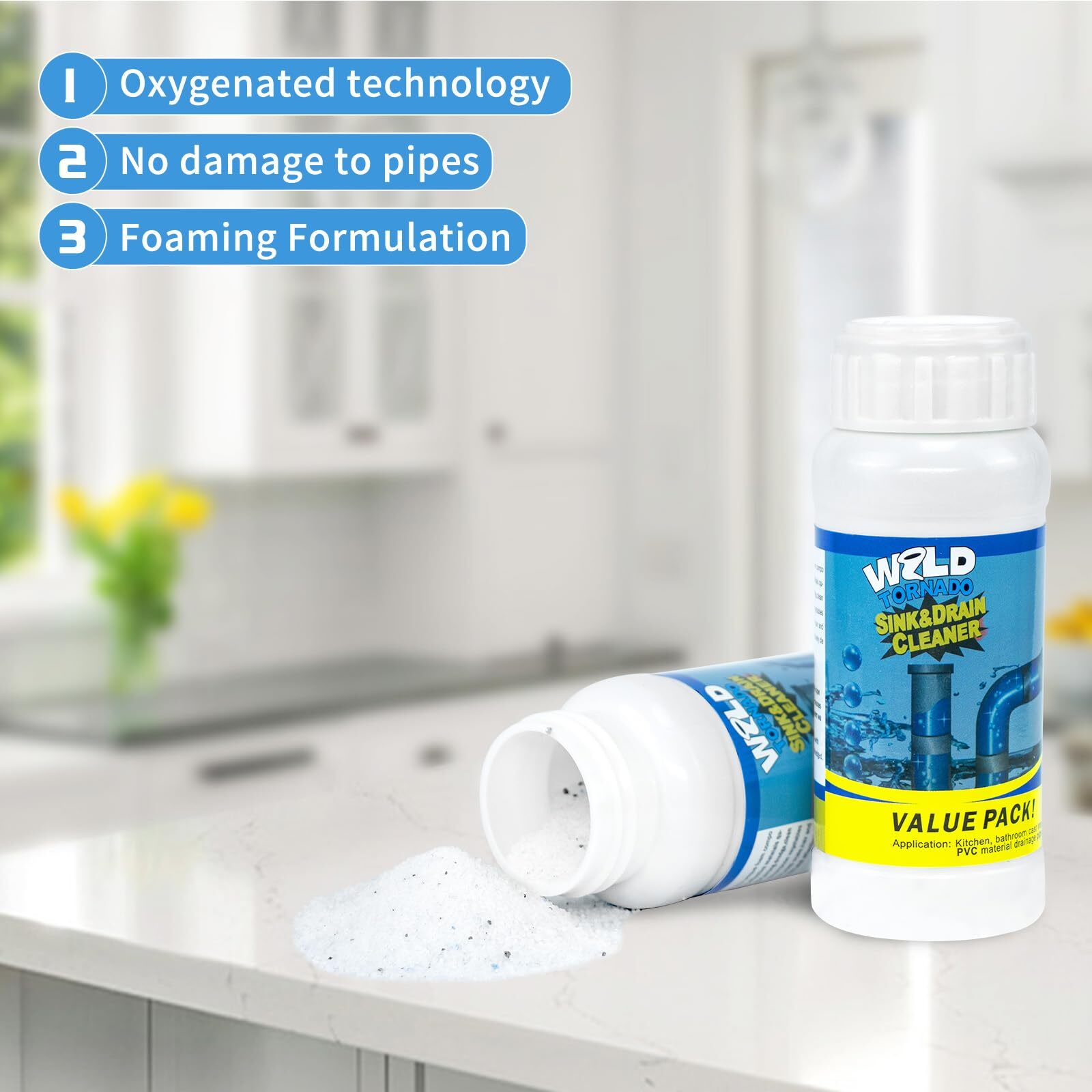 Sink and Drain Cleaner 5-Pack Quick Unclog Tool for Kitchen Toilet Sink Drains