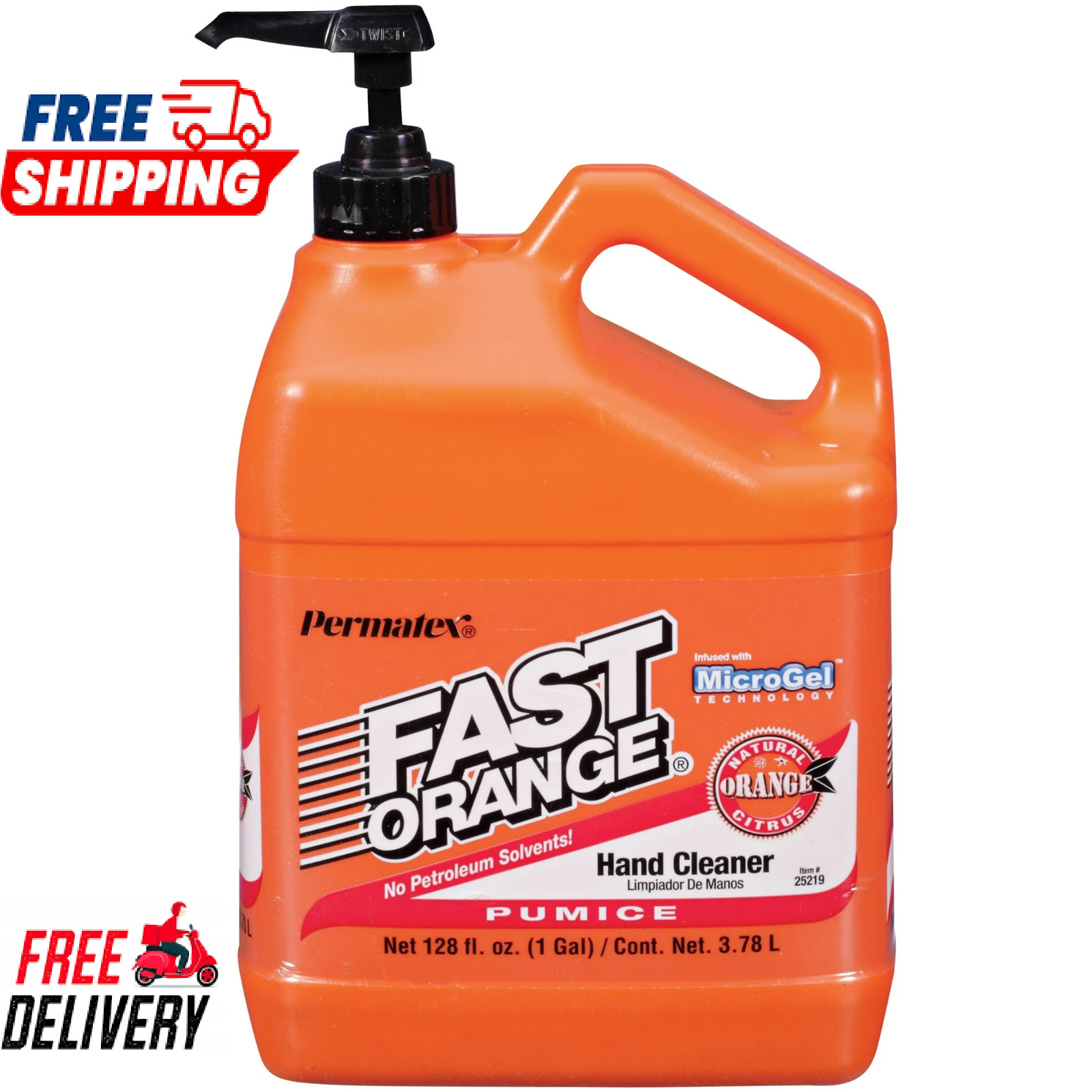 Permatex Fast Orange Pumice Hand Cleaner, 1 Gal