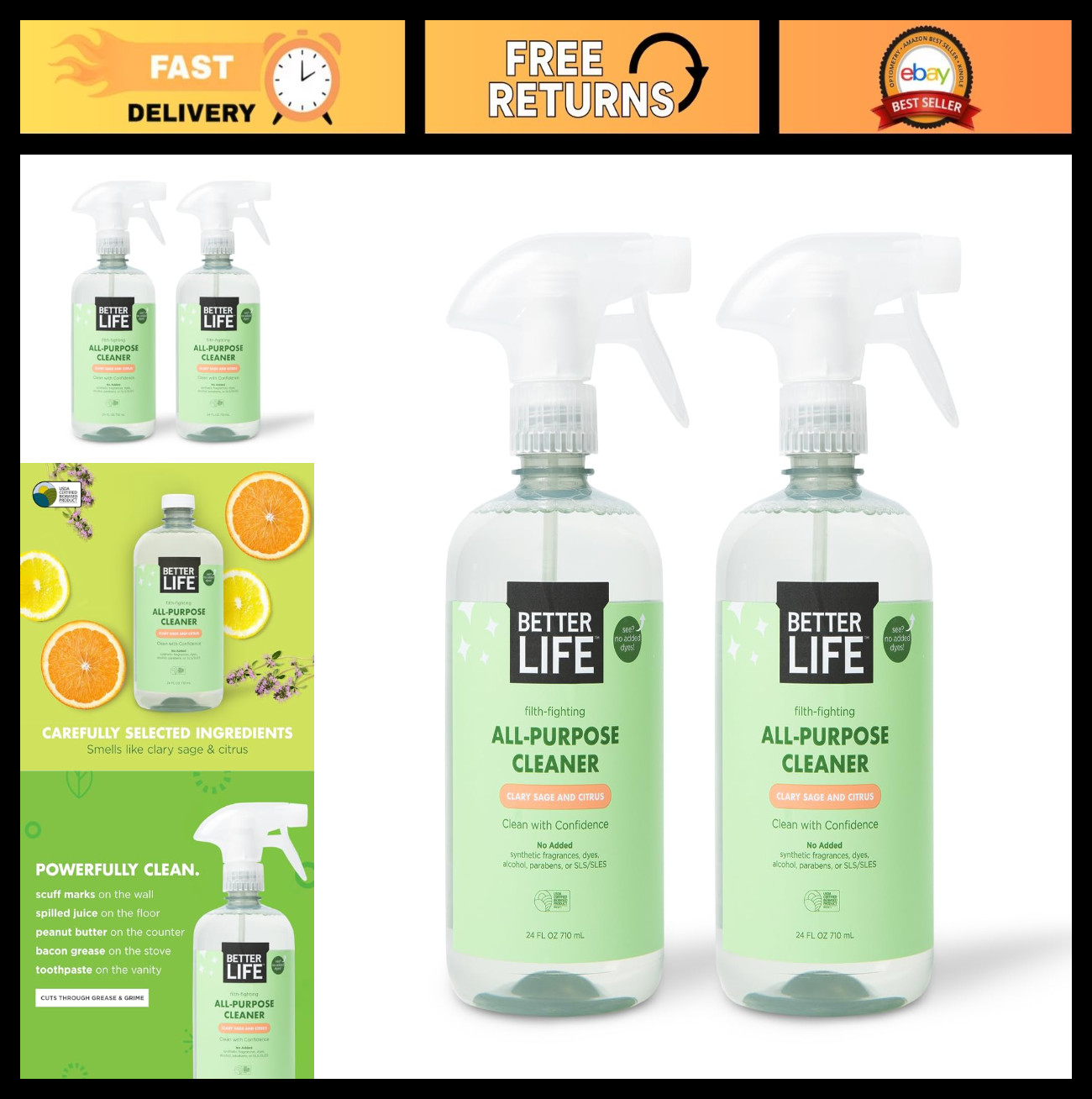 Better Life All Purpose Cleaner – Multipurpose Home and Kitchen Cleaning Spray