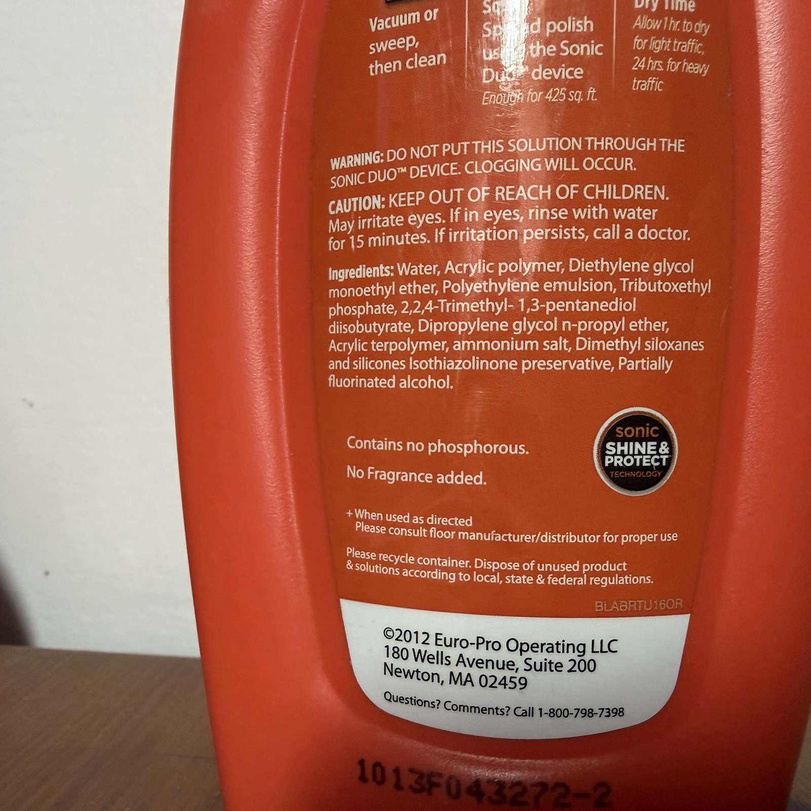 Shark Wood And Hard Floor Polish 16 oz High Gloss Restores Protects New Sealed