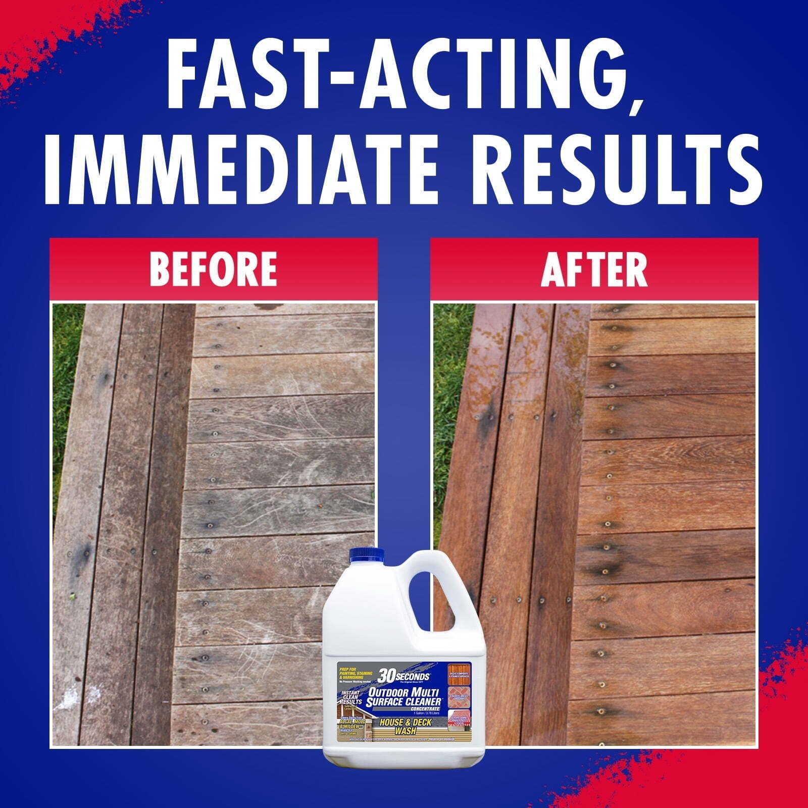 1G Outdoor Multi-Surface Cleaner Cleans Stains Concentrate Roofs Stucco Boats