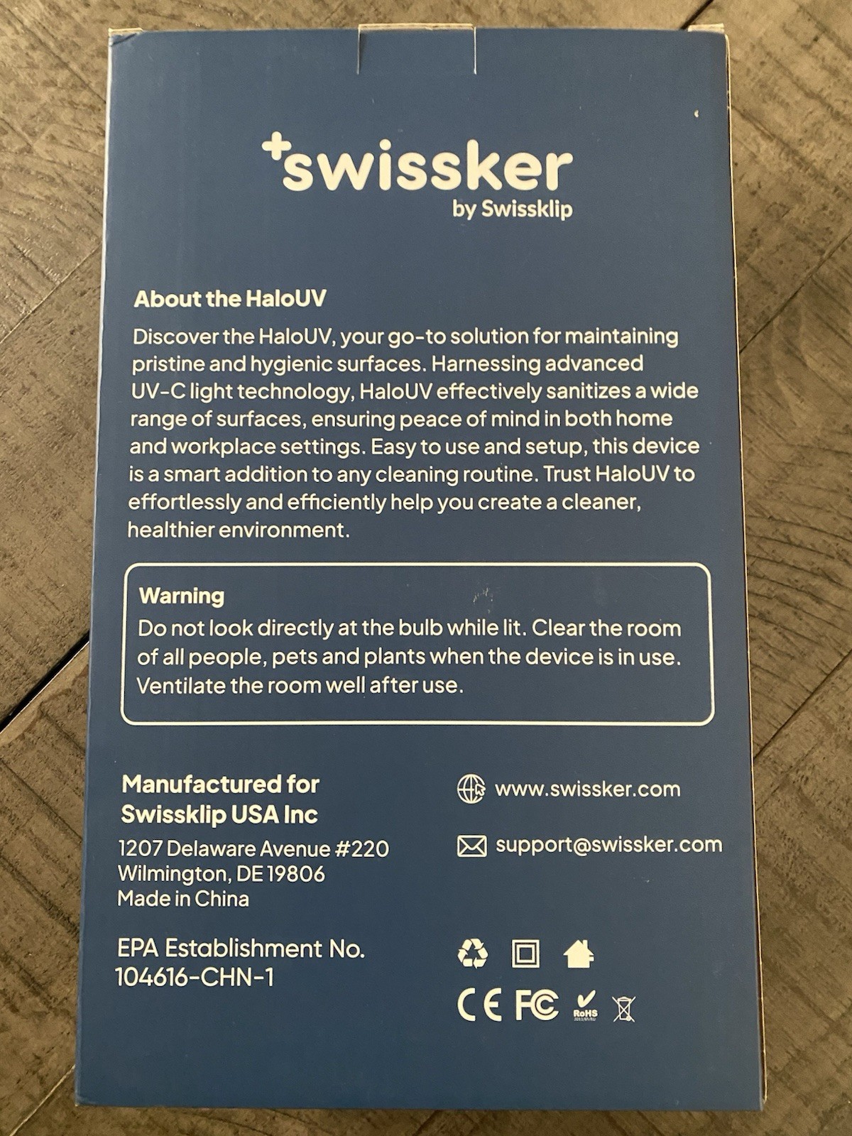 HaloUV Swissker by Swissklip HaloClean UV Original, Home Disinfection Device