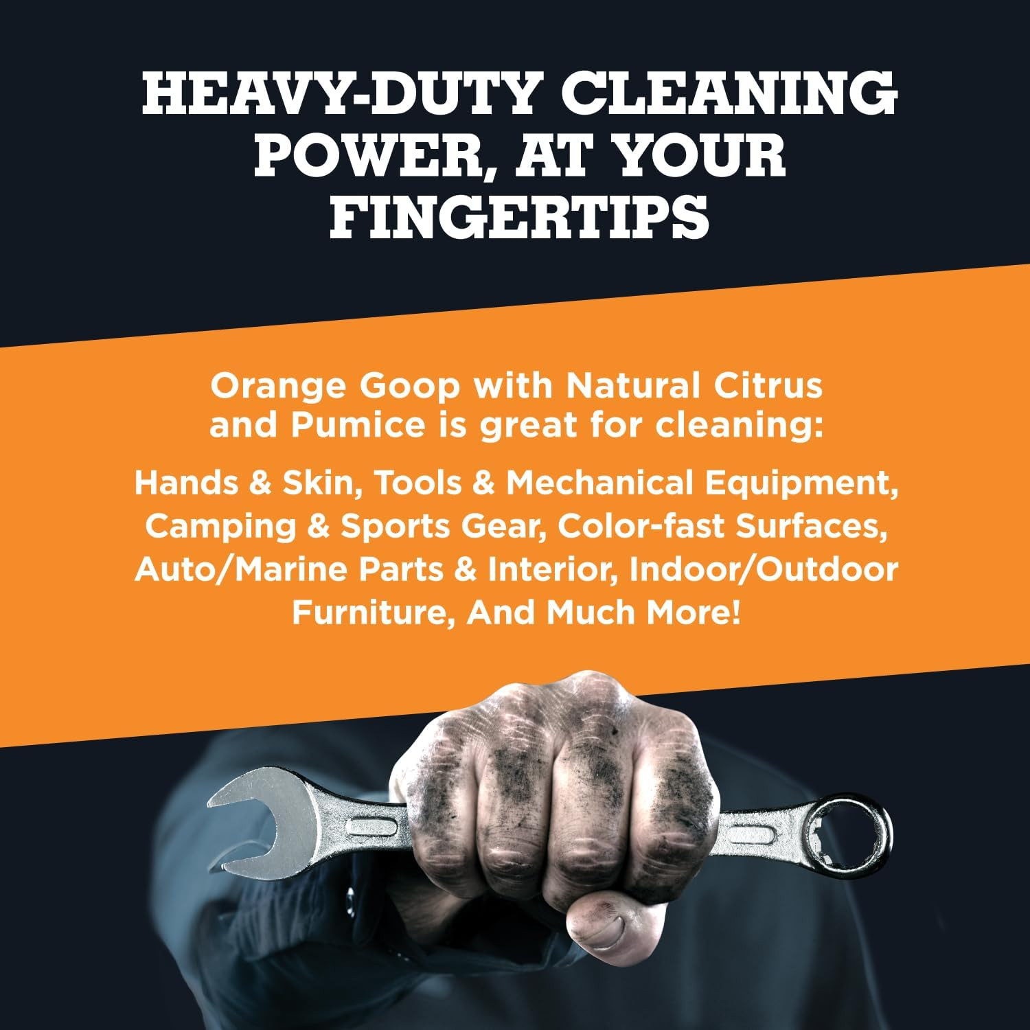 Orange Liquid with Pumice Multi-Purpose Waterless Hand Cleaner – 1 Gallon Pump B