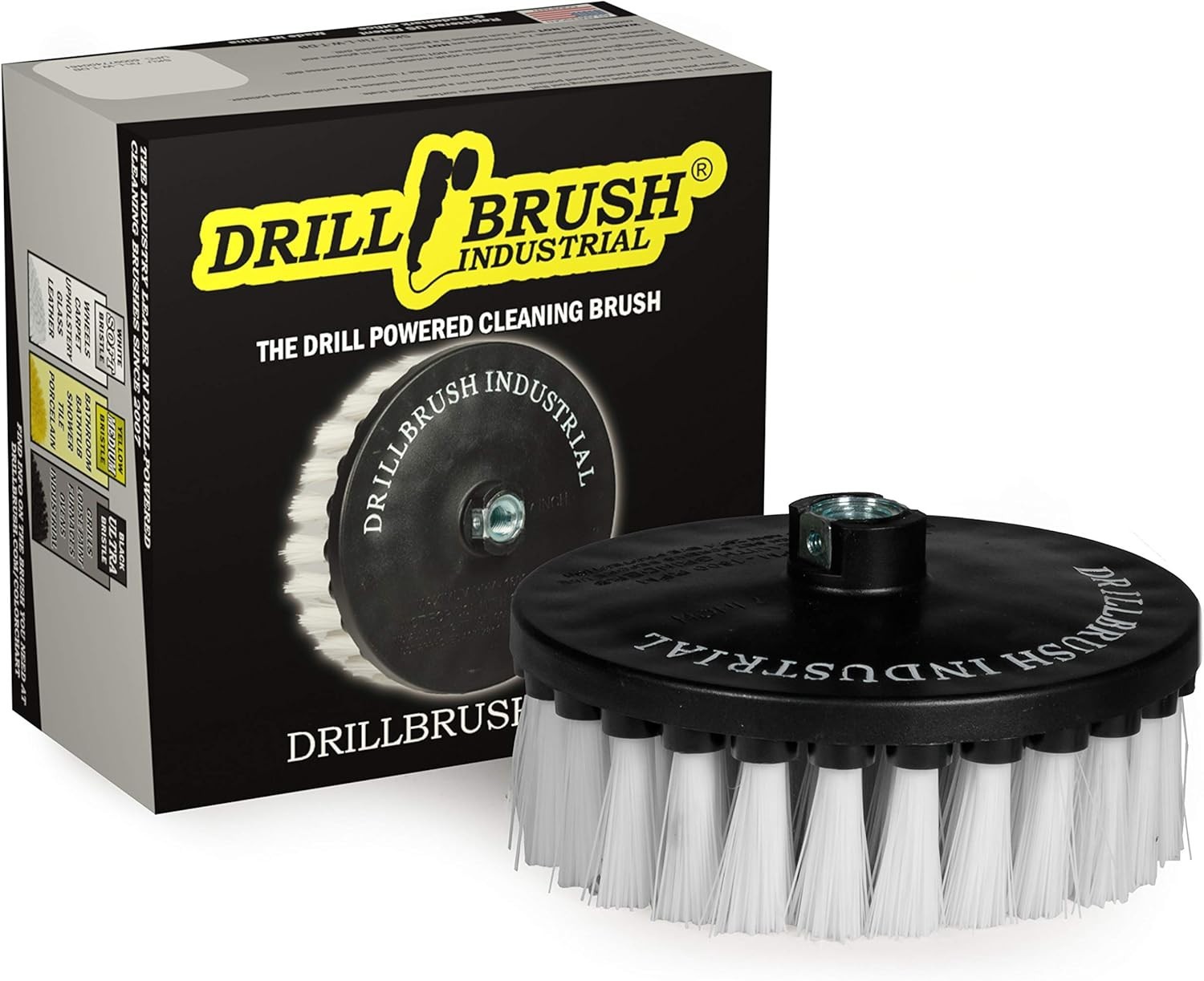 Carpet Cleaner Scrub Brush for Variable Speed Polisher 7 Inch Soft White Drill B