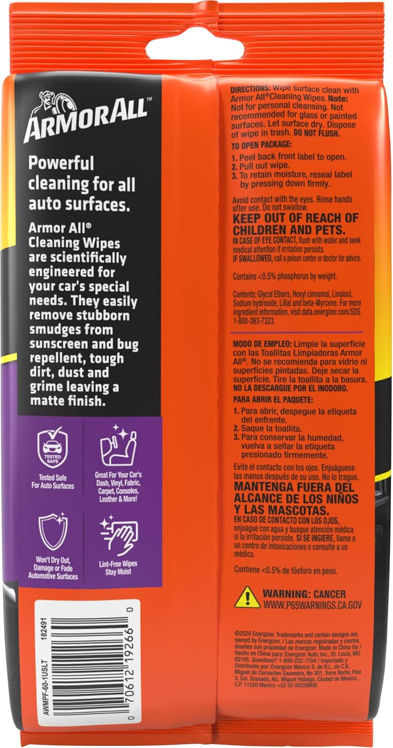 Car Interior Cleaner Wipes, Interior Cleaning Wipes for Cars, Trucks, Motorcycle