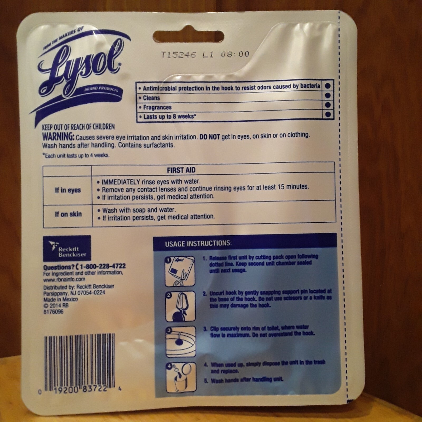 Lysol No Mess Automatic Toilet Bowl Cleaner Lavender 2/Pack
