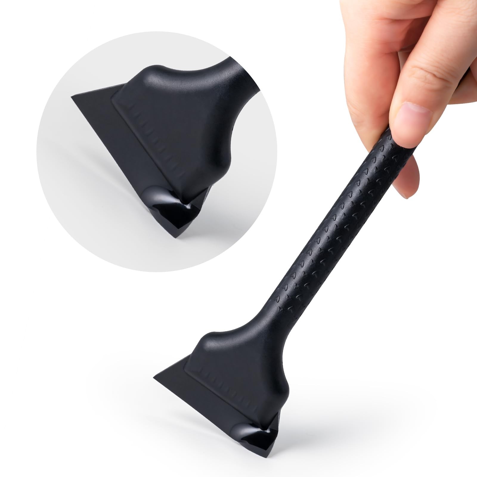 2 Pack Car Squeegee, 5 inchs & 2 inchs Rubber Blade with Anti-Slip Handle Win…