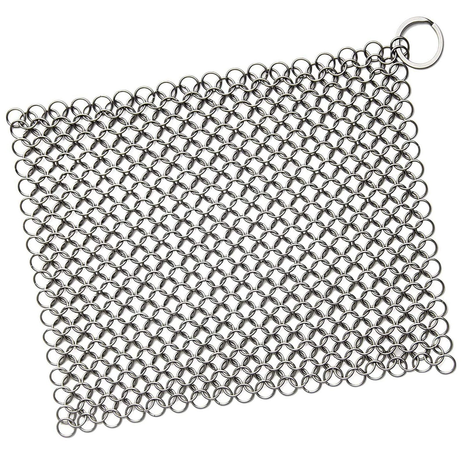 Iron Cast Cleaner Chainmail Scrubber Grill Scraper Kitchen Stainless Steel 7X7