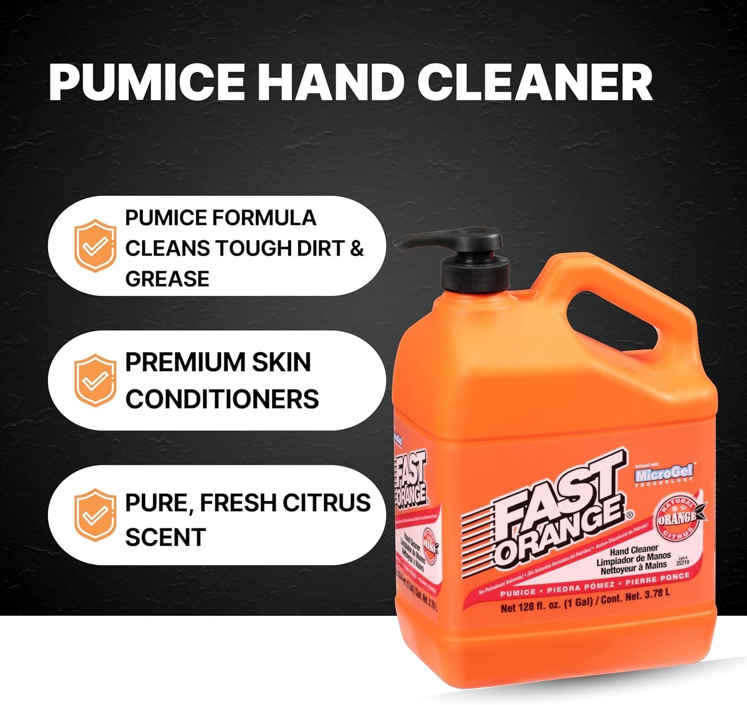 Fast Orange Pumice Hand Cleaner, 1 Gallon Orange Scented – 25219