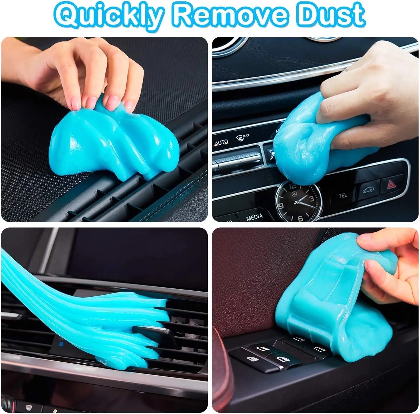 2 Pcs Universal Cleaning Gel For Car Vent Dust Remover Home Putty Duster Cleaner