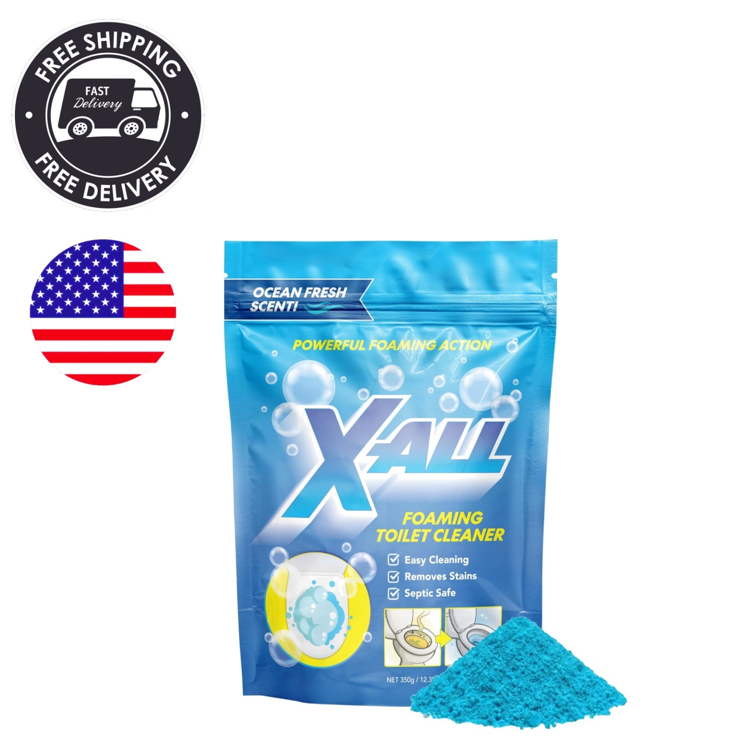 Self-Activating Foaming Toilet Cleaner – Fights Stains & Limescale Effortlessly!