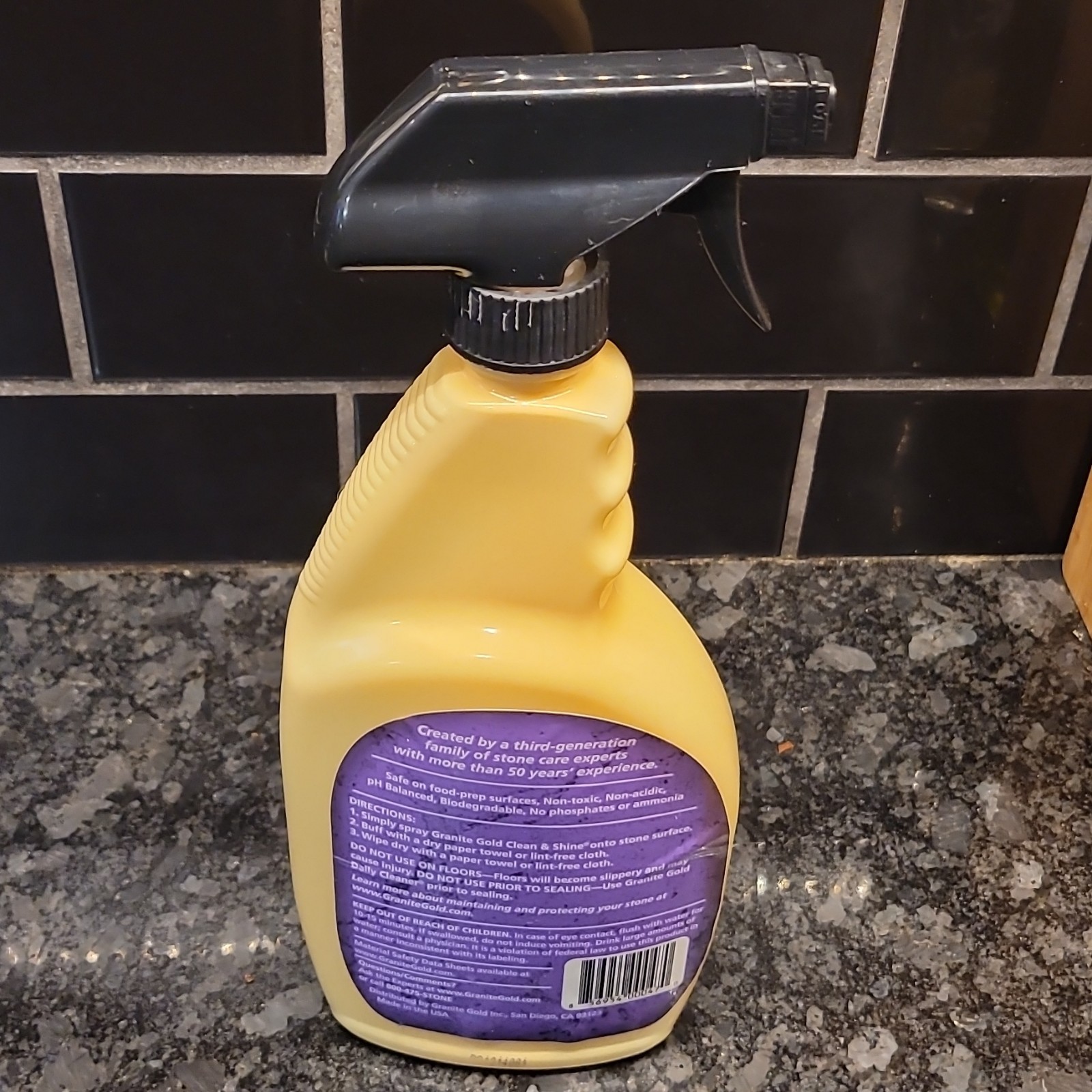 Granite Gold Non-Toxic Biodegradable Stone Polish Spray pH Balanced 24 fl oz