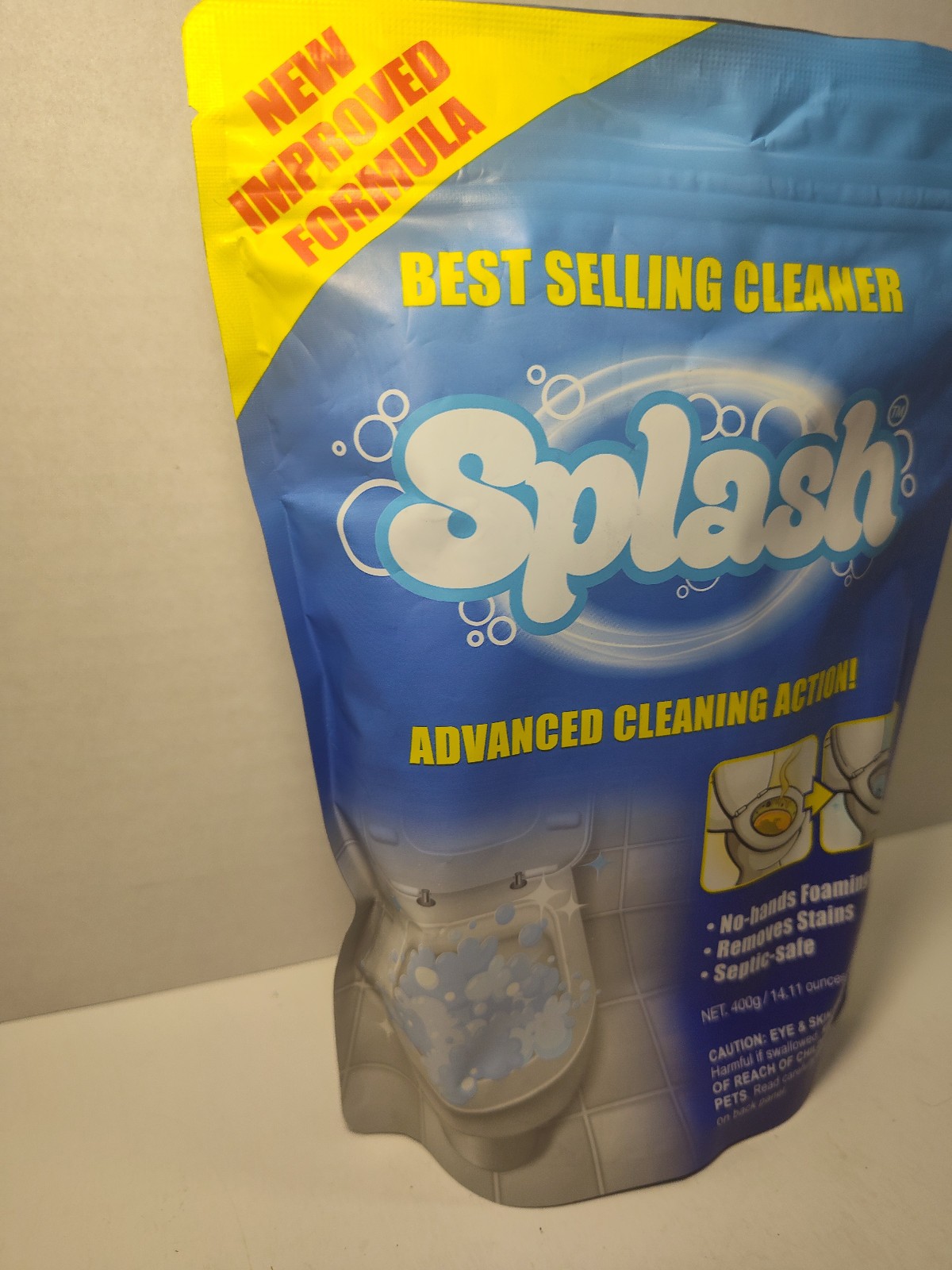 Splash Advanced Cleaning Action Toilet Cleaner Powder 14.11oz 4 Treatments New