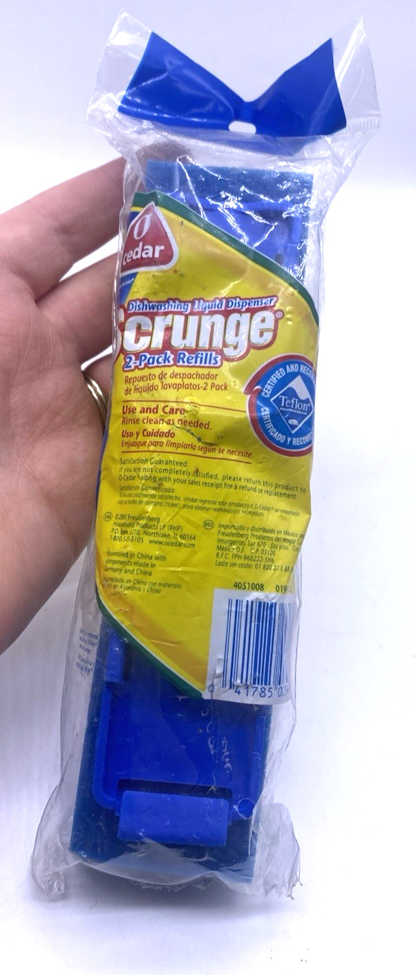 O Cedar Scrunge Dishwashing Liquid Dispenser 2 Pack Refill NEW