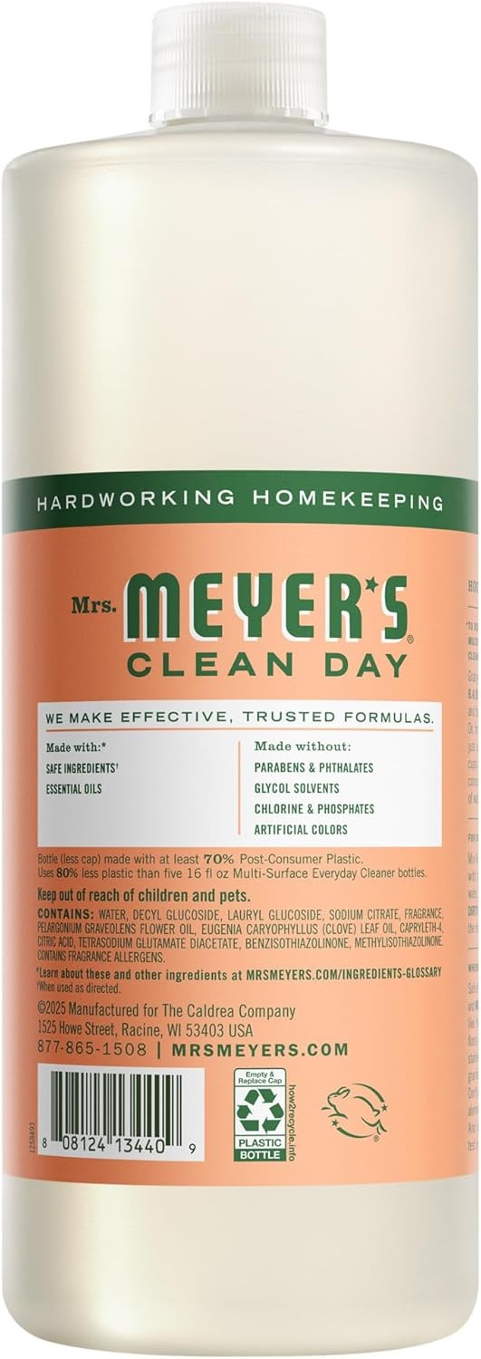 MRS. MEYER’S CLEAN DAY Multi-Surface Everyday Concentrate, ranium Scent,