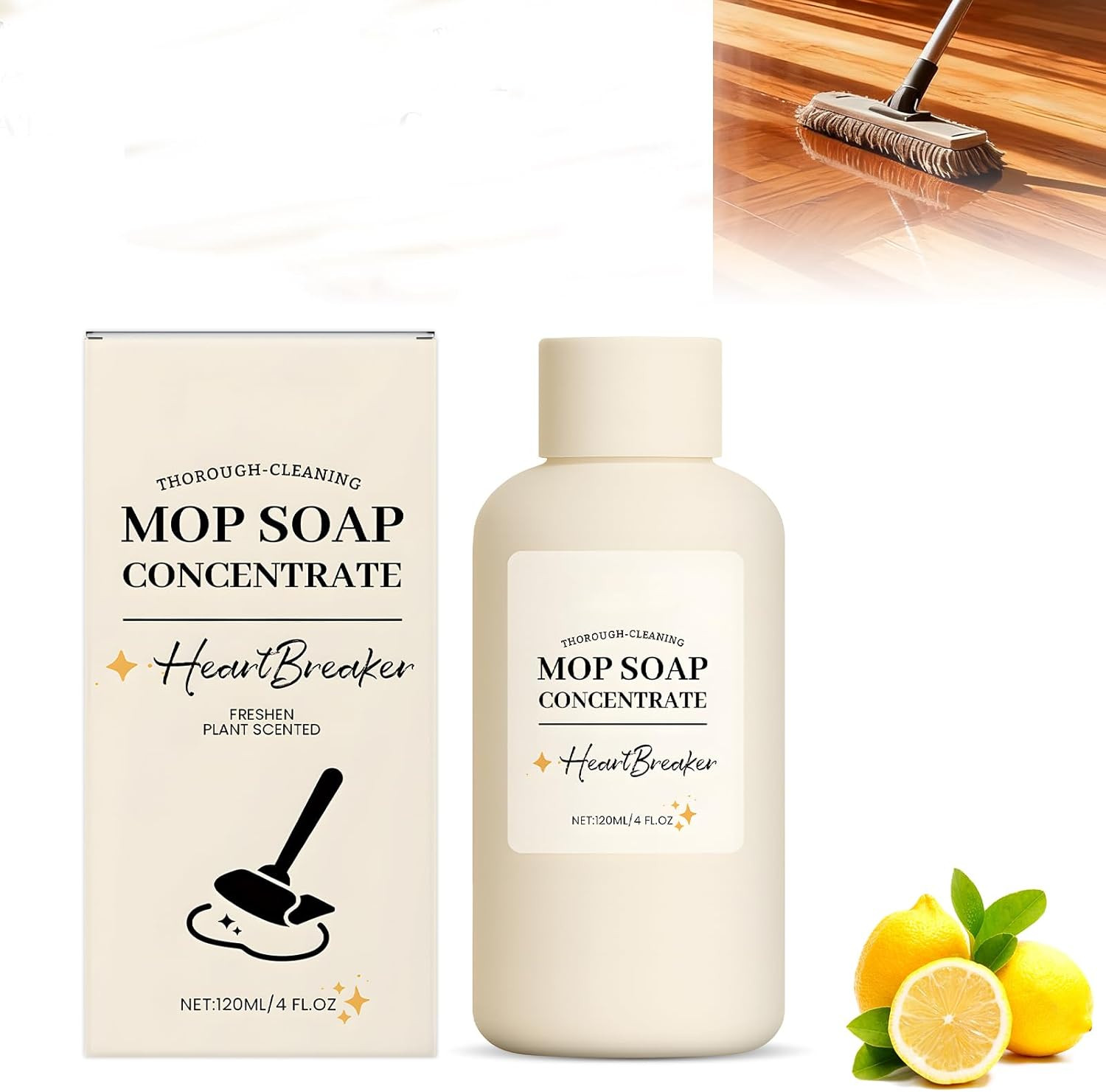 Natural Aroma Mop Soap, Deep Cleaning Multi-Surface Formula, 4 FL OZ