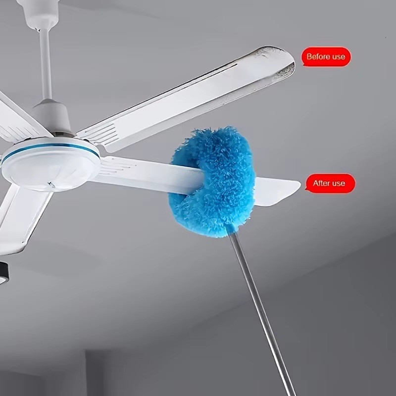 Ceiling Fan Cleaner Duster Reusable Microfiber Long Handle Washable Cleaner**