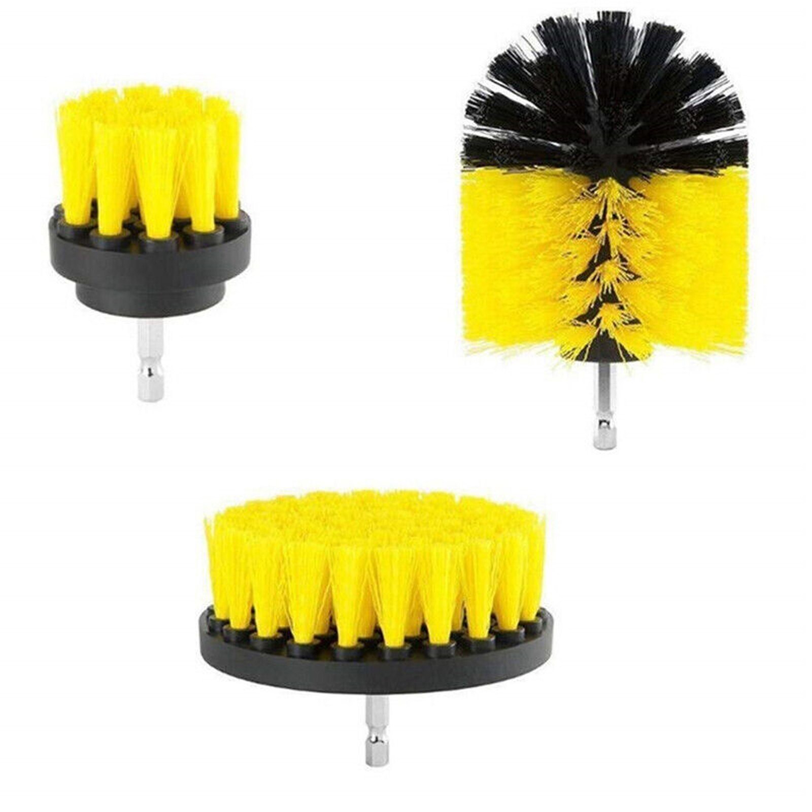 Drill Brushes Set 3pcs Tile Grout Power Scrubber Cleaner Spin Tub Shower Wall