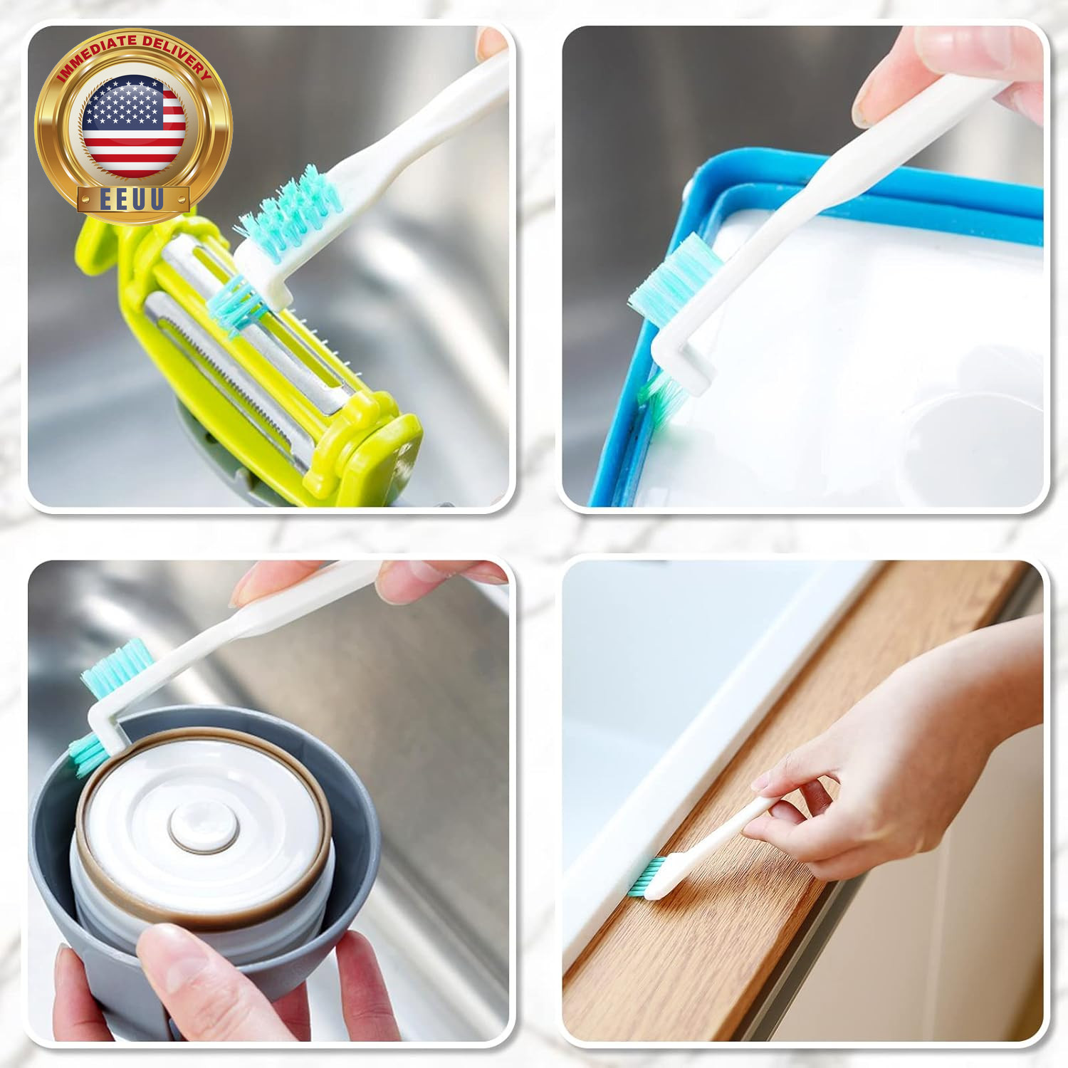 16 Pcs Small Household Cleaning Brushes, Deep Detail Crevice Cleaner Brush Crevi