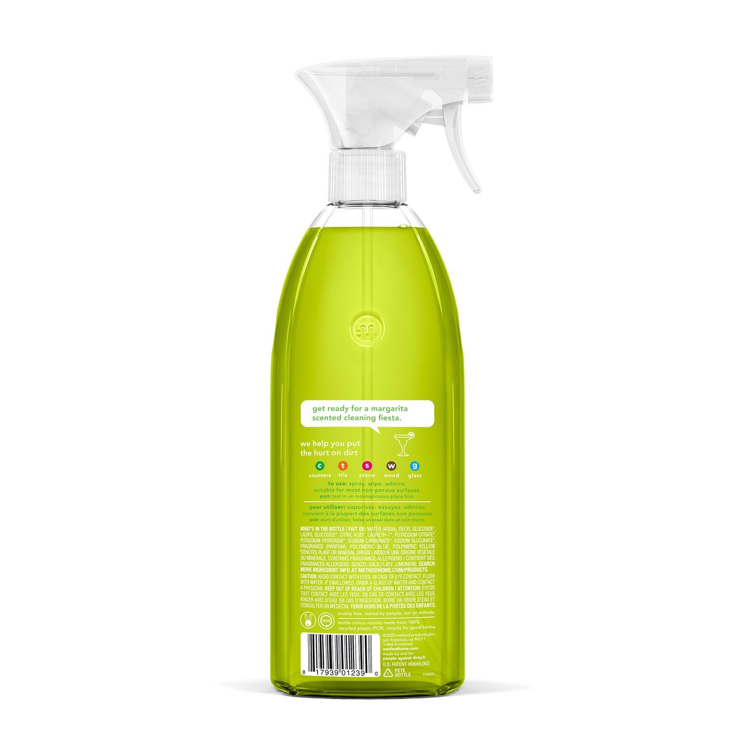 Method Lime and Sea Salt Scent All Purpose Cleaner Liquid 28 oz (Pack of 8).