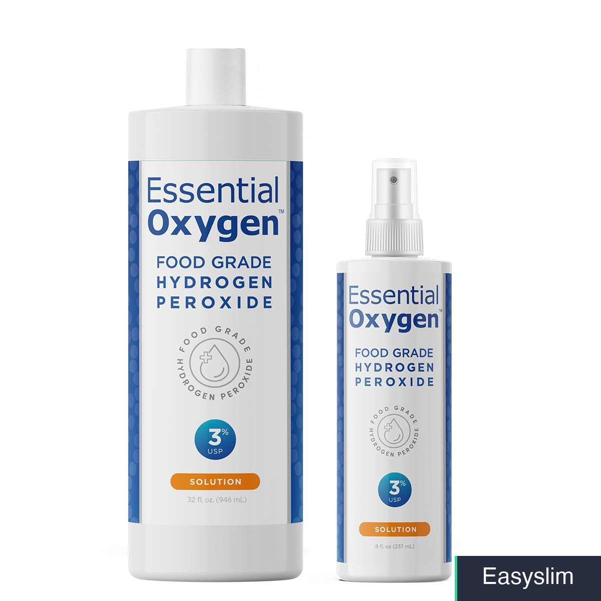 Food Grade Hydrogen Peroxide 3% Spray 8oz & Refill Bottle 32oz Cleaner