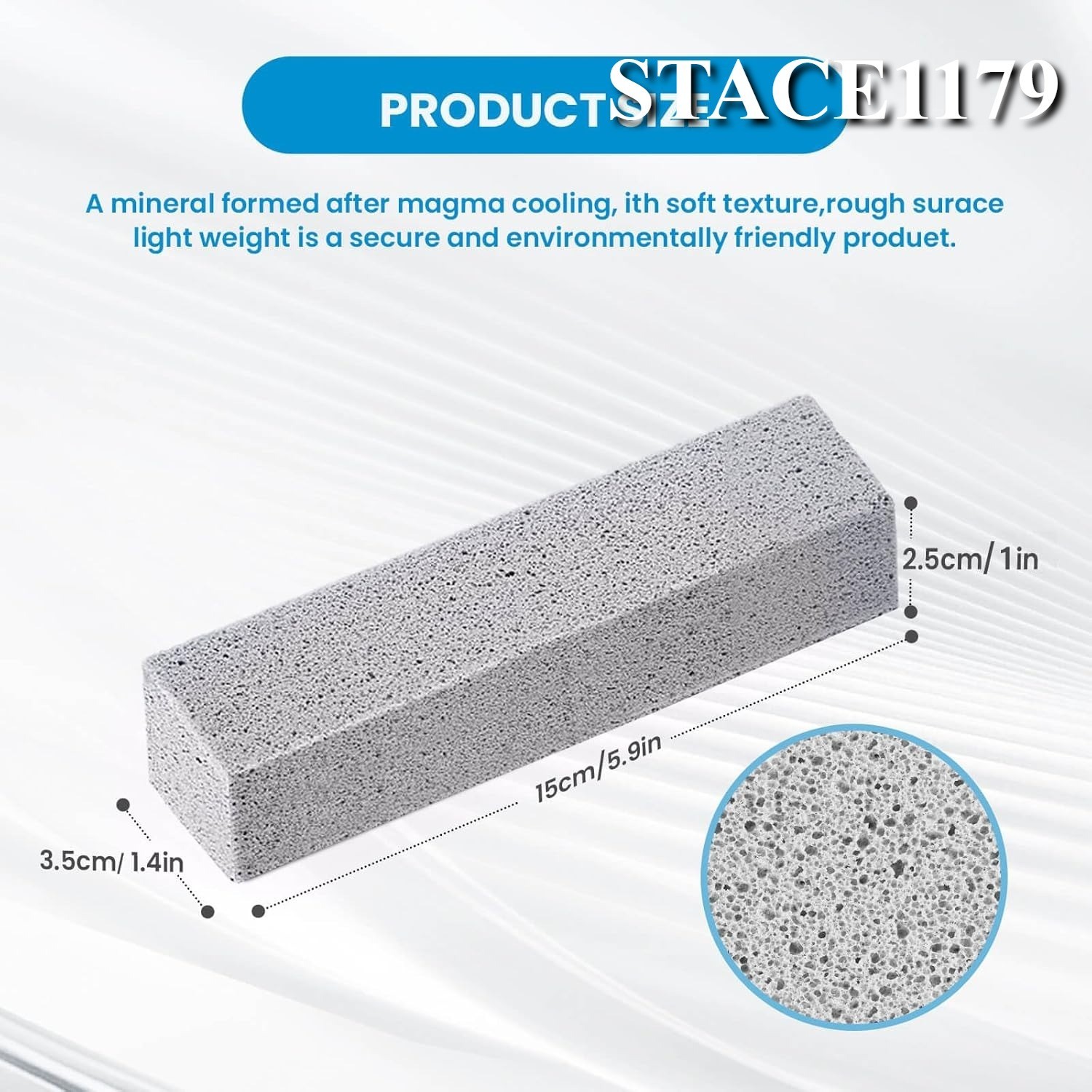 Set de 30 Piedras Pómez para Inodoro, Baño, Cocina – 5.9×1.4×0.9″ (Negro)
