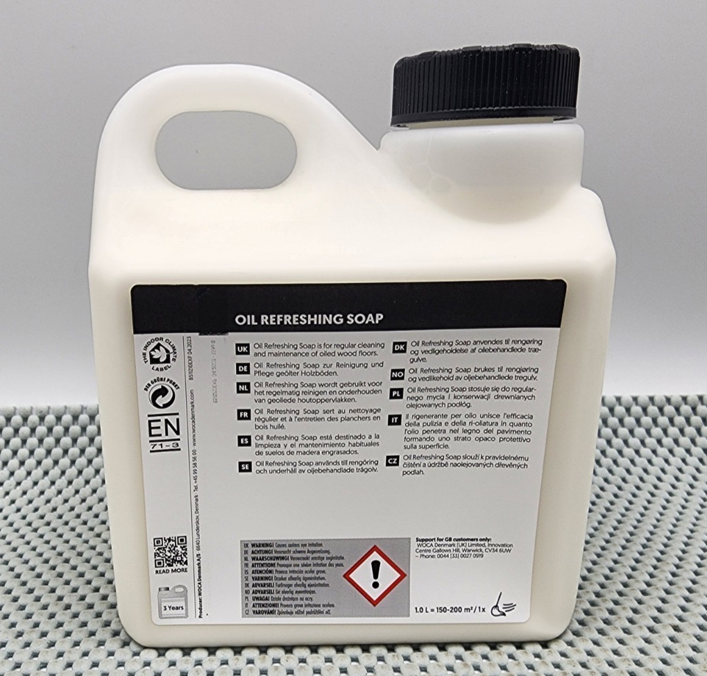 WOCA Oil Refreshing Soap for Wood Floors 1 Liter (Natural) Concentrated