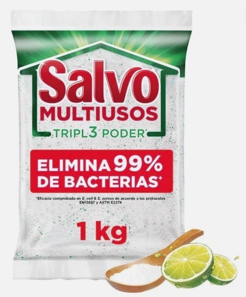 Salvo Multi-Purpose Cleaning Powder Lemon & Baking Soda 1kg x2 Imported Mexico