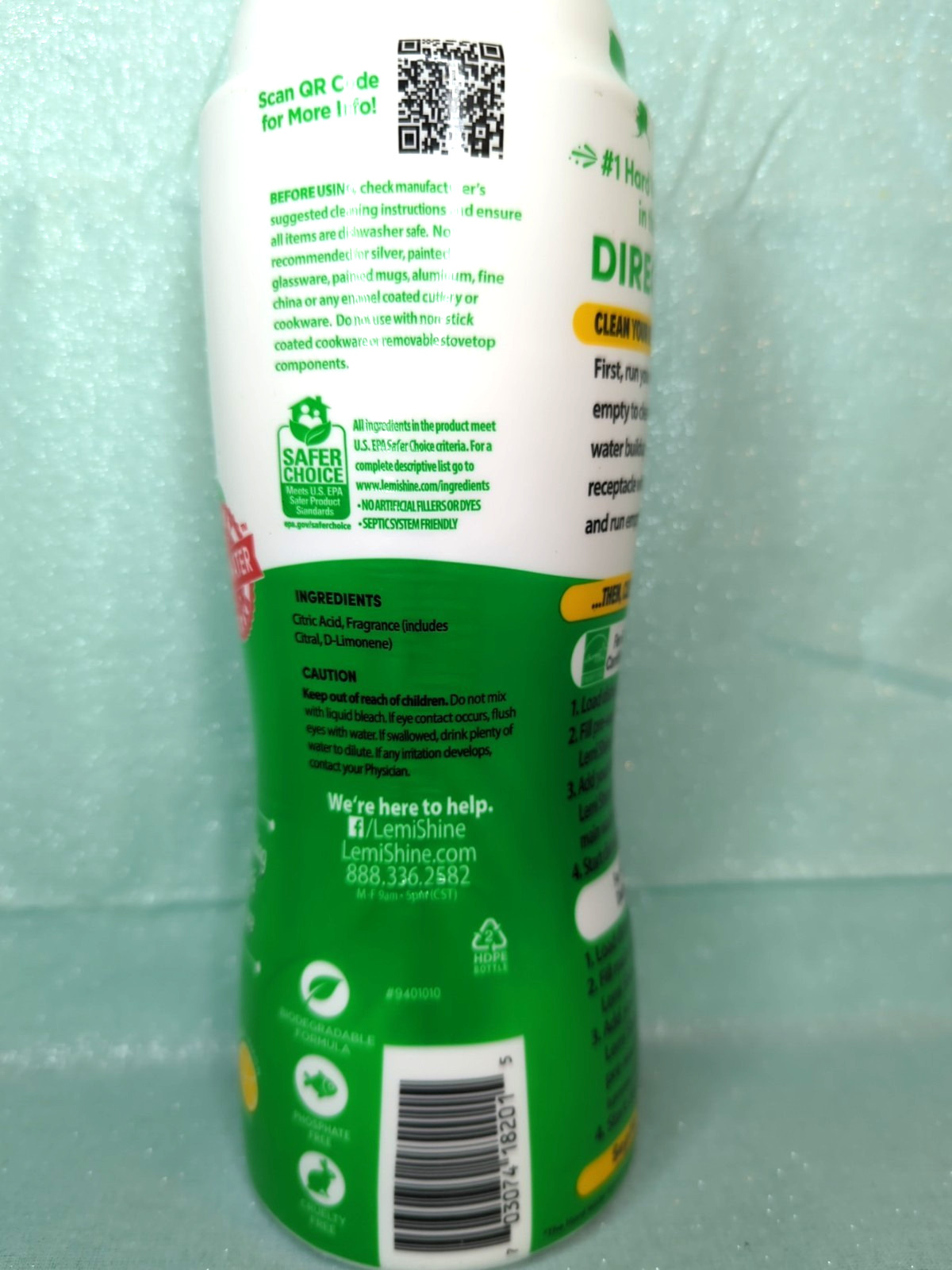 Lemi Shine Dish Detergent Booster – Fresh Lemon – 20 oz
