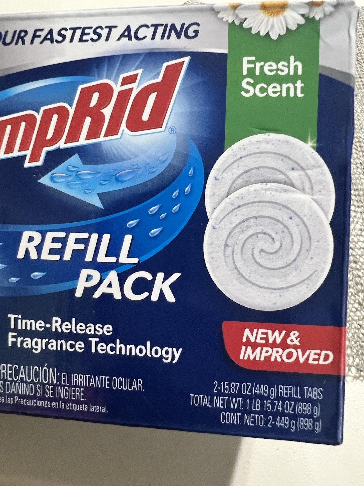 DampRid Moisture Absorber Drop-In Tablet Refill 2 Pack, Fresh Scent, 15.8 Oz.