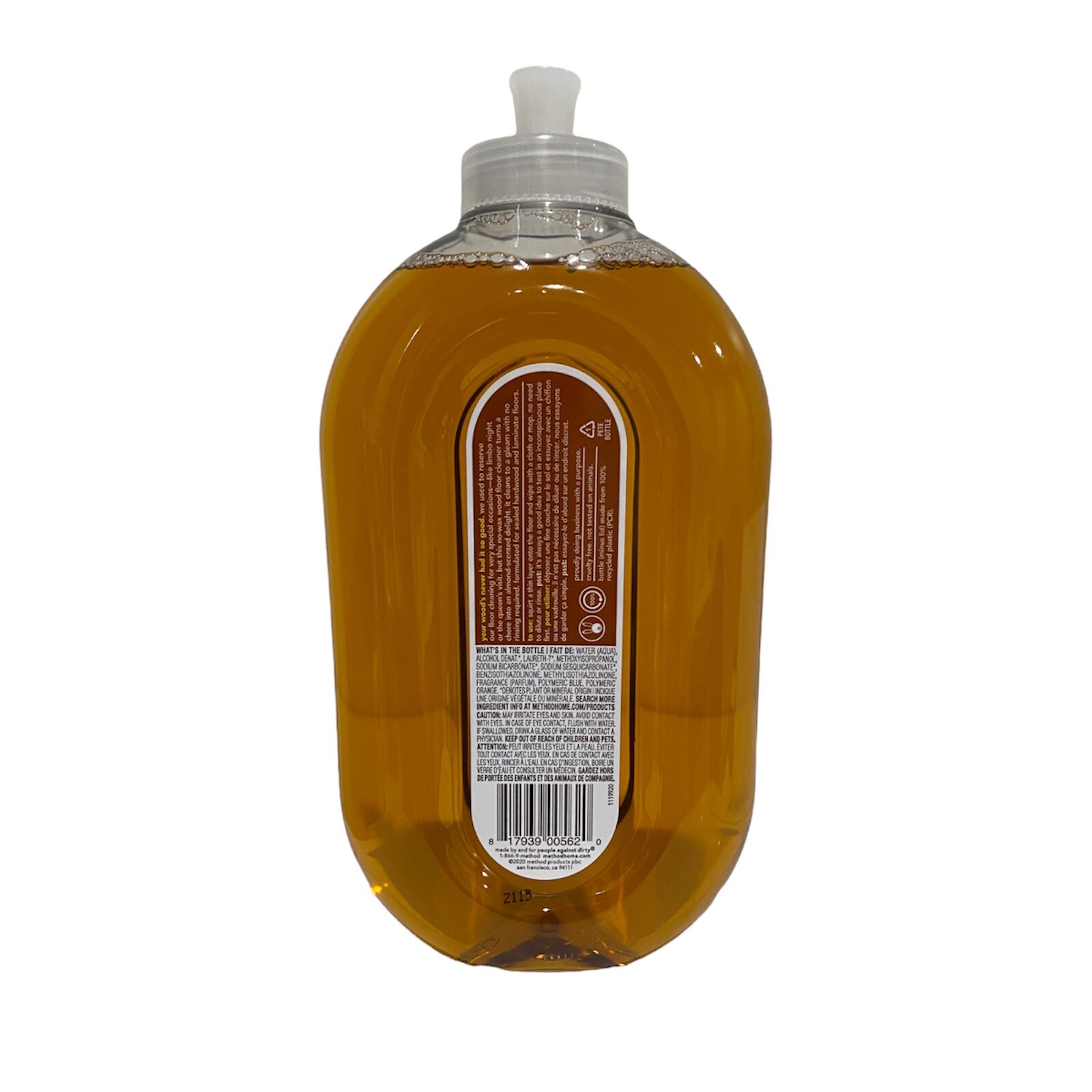 Method Squirt + Mop Wood Floor Cleaner~ALMOND~Non-Toxic~25 oz
