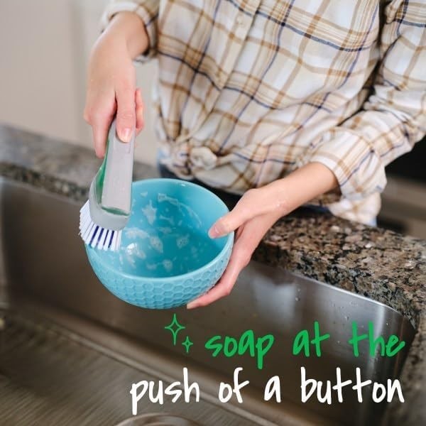 Odor Resist Soap Control Dishwand Brush, 1 Cleaning Dish Wand Brush, Precise Soa
